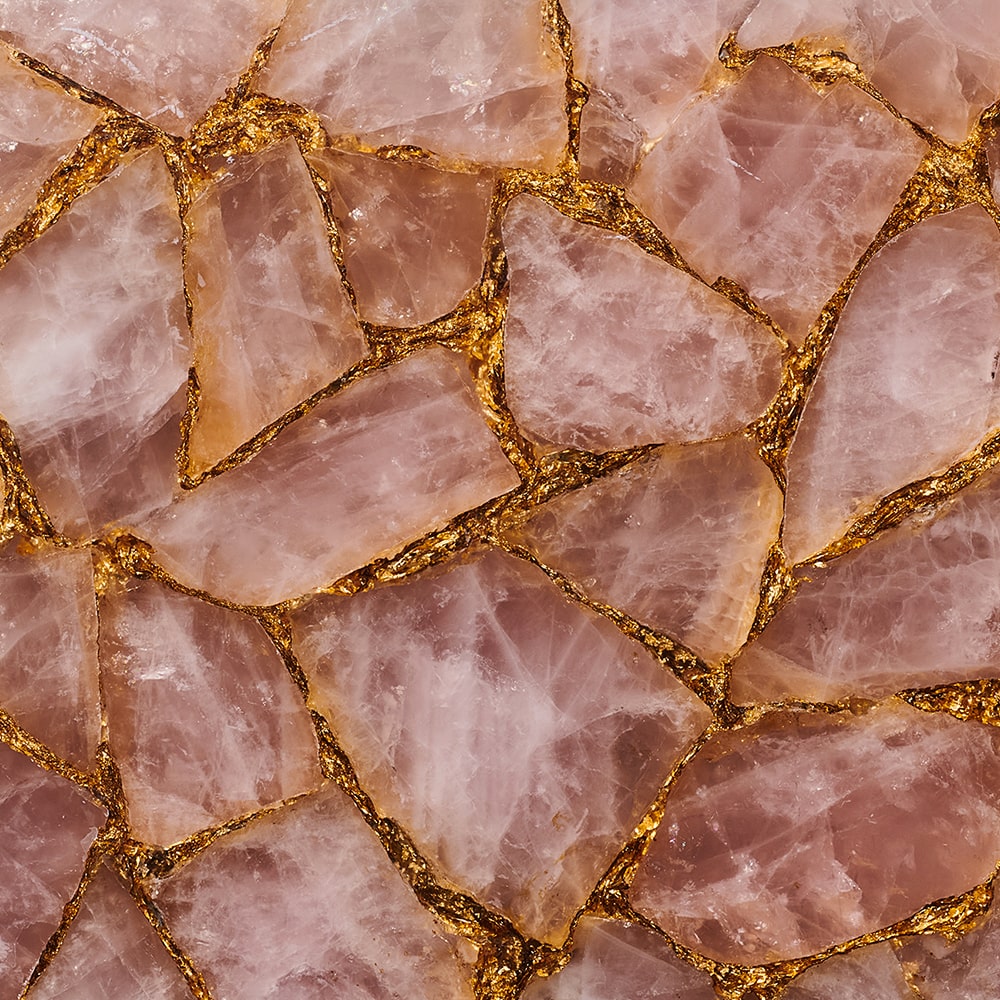 Quartz light Pink with Gold Foil - immagine 2