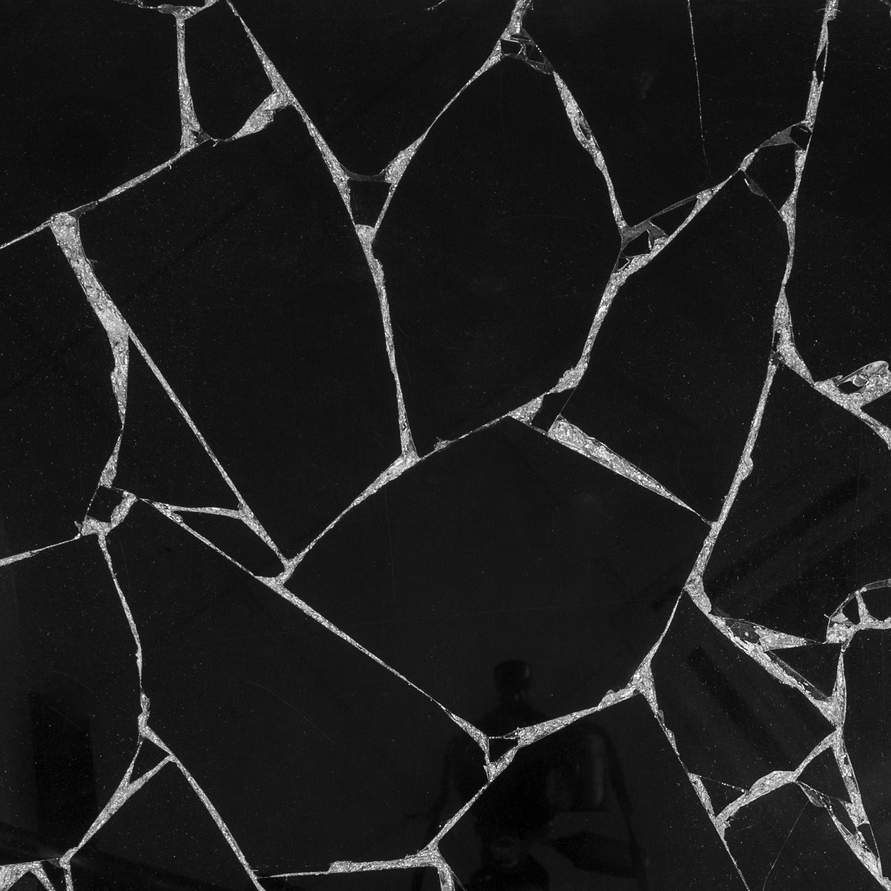 Obsidian Black with Silver Leaf