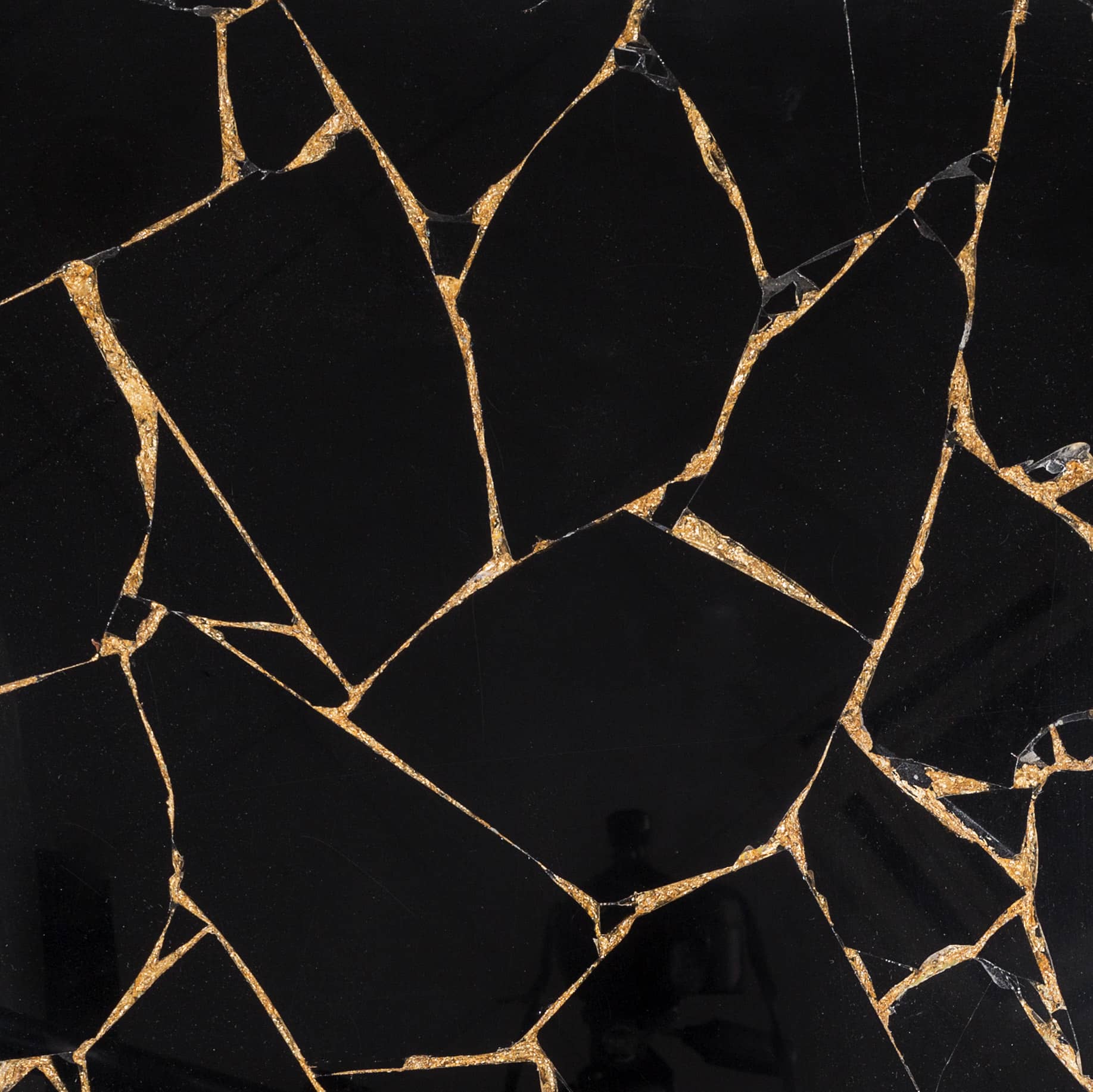 Obsidian Black with Gold Leaf